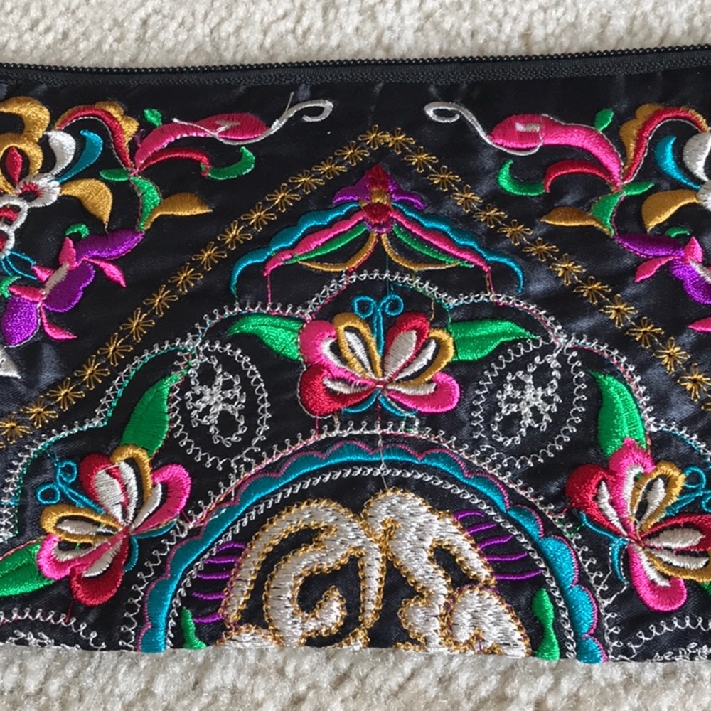 Embroidered Clutch
